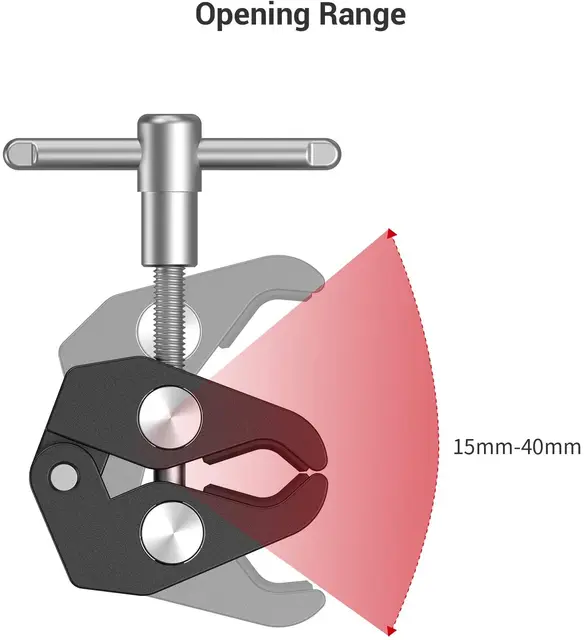 Morsetto Super Clamp SmallRig 3755B - Con Fori 1/4-20 E 3/8-16, Carico 3.5kg