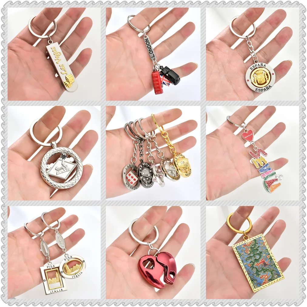 de Metal con diamantes de imitación para hombre y mujer, llavero con diamantes de imitación, Torre de Pisa, Londres, regalo de recuerdos, barato, venta al por mayor - AliExpress Joyería