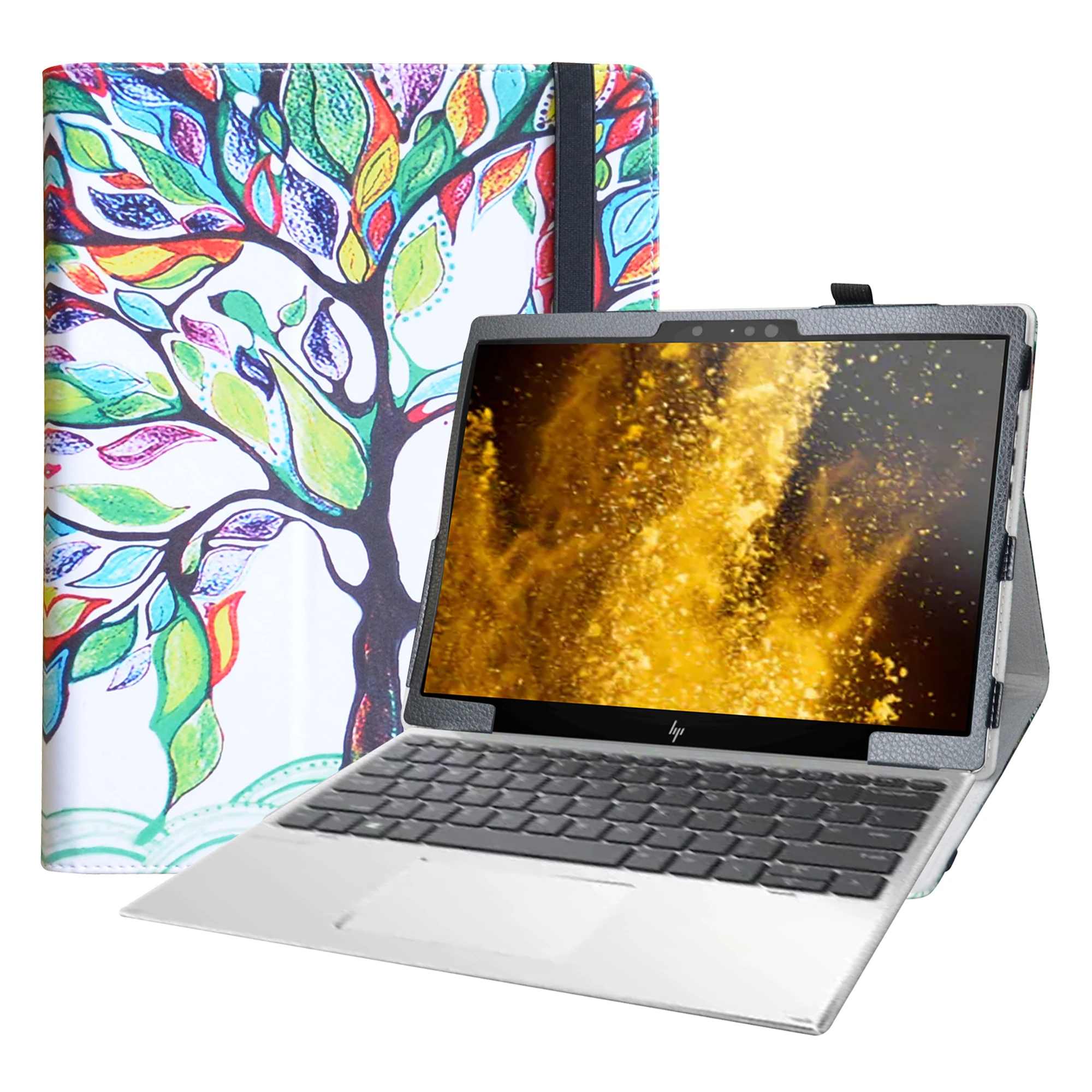 Capa Dobrável Destacável para Laptop com Fecho Elástico Estojo para hp Elite x2 g4 Não Apto para 133 Notebook 123