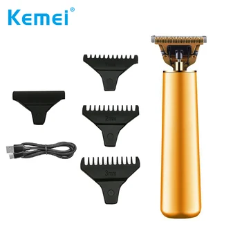 

Kemei All Metal Rechargeable Electric Hair Clipper Wireless 0mm Bald Beard Trimmer Fast Charging