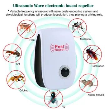 

Ultrasonic Mice Repeller Electronic Ultrasound Mouse Control Rejector Anti Mosquito Repellent For Cockroach Bug Rat Rejection