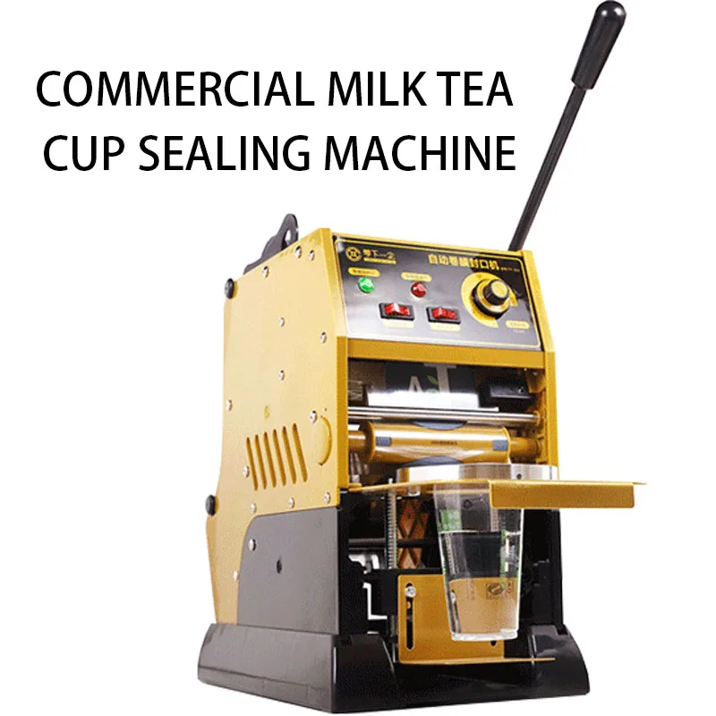 Бытовая ручная машина для Запечатывания бумажных стаканчиков и пластиковых стаканчиков Коммерческое оборудование для производства чая и молока машина для запечатывания напитков