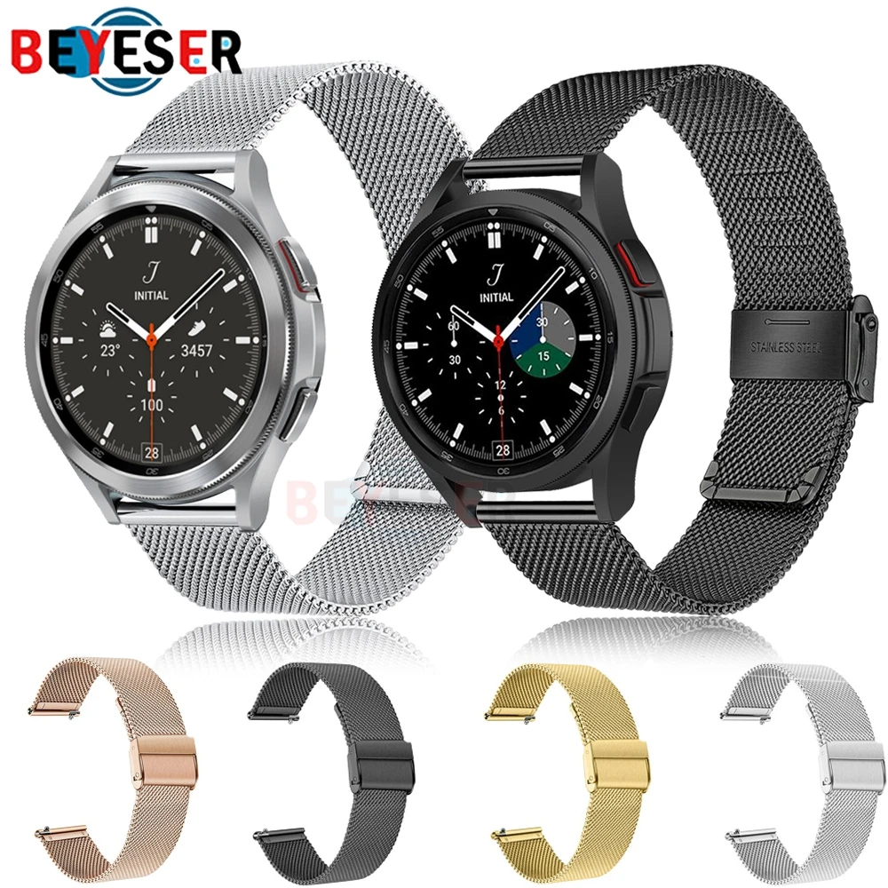 

Milanese Stainless Steel Strap For Samsung Galaxy Watch 4 44MM 40MM Watchband For Samsung Galaxy Watch 4 Classic 42MM 46MM Band