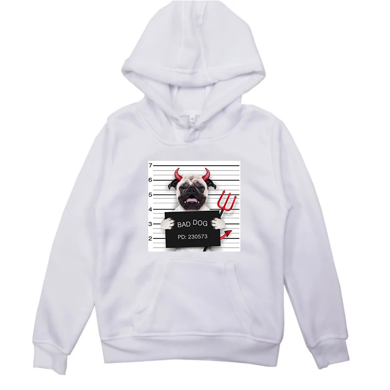 Hoodies 1 Милые толстовки для детей толстовки с длинными рукавами с принтом «Bad Dog» и «Bad Dog» унисекс повседневные модные толстовки - Цвет: Hoodies 1