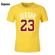 23 Футболка Модная хлопковая футболка с короткими рукавами с принтом для пары Дизайнерская мужская футболка Jordan топ с круглым вырезом Азиатский размер XS-XXL