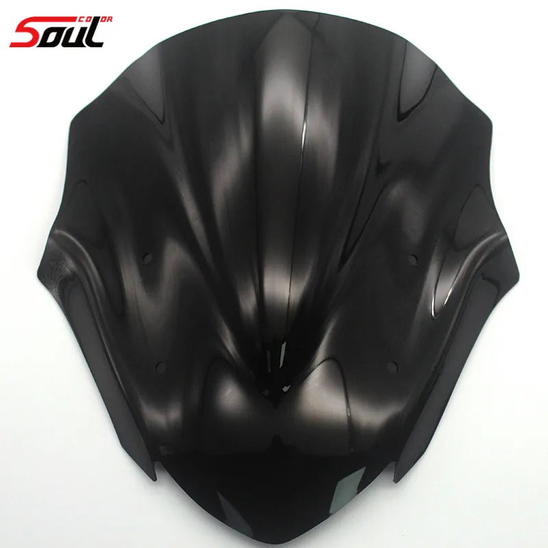 Мотоцикл спортивный козырек на лобовое стекло ветровое стекло Viser подходит для Kawasaki z900 17 до 19 лет - Цвет: Черный