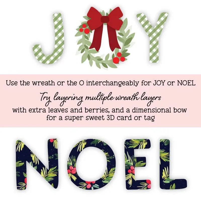 

Joe Noel Word Garland Bows Leaves Cutting Dies For DIY Scrapbooking Paper Cards Making Crafts Dies 2019