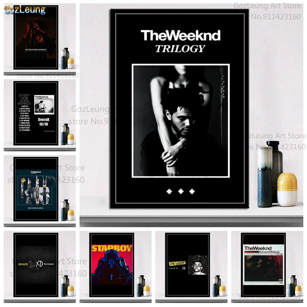 Плакат Weeknd трилогия Обложка музыкального альбома Настенная картина ретро