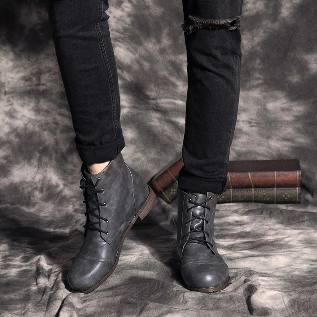 Eillysevens/мужские ботильоны на шнуровке; повседневные короткие ботинки на квадратном каблуке для пары; зимние ботинки; мужские водонепроницаемые ботинки;# q45