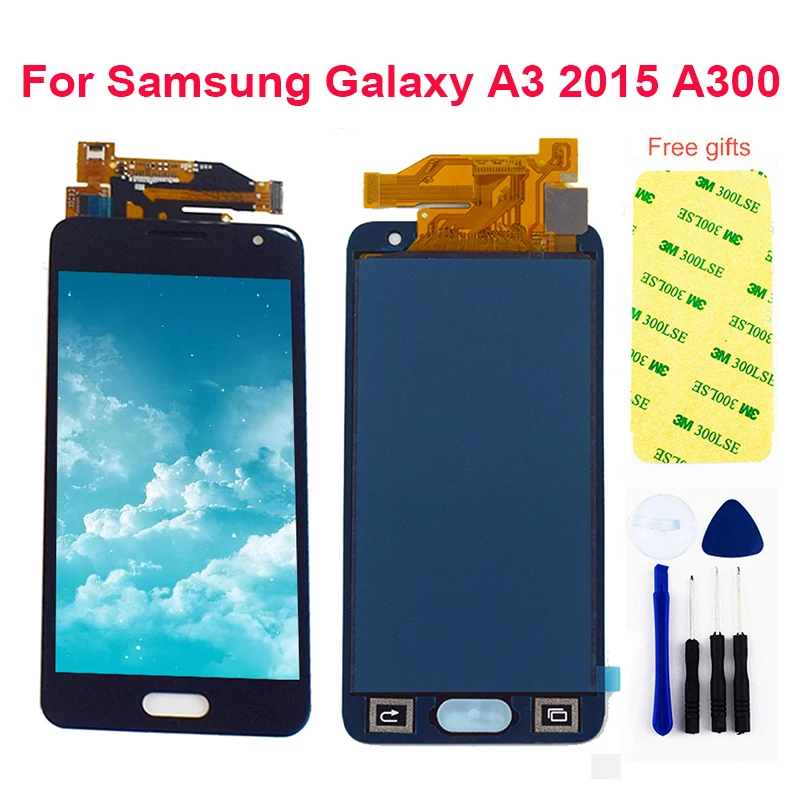 Цена Для samsung Galaxy A3 2015 A300 sm a300x A300H A300FU A300FN ЖК дисплей Панель модуль + сенсорный экран дигитайзер сенсор сборка