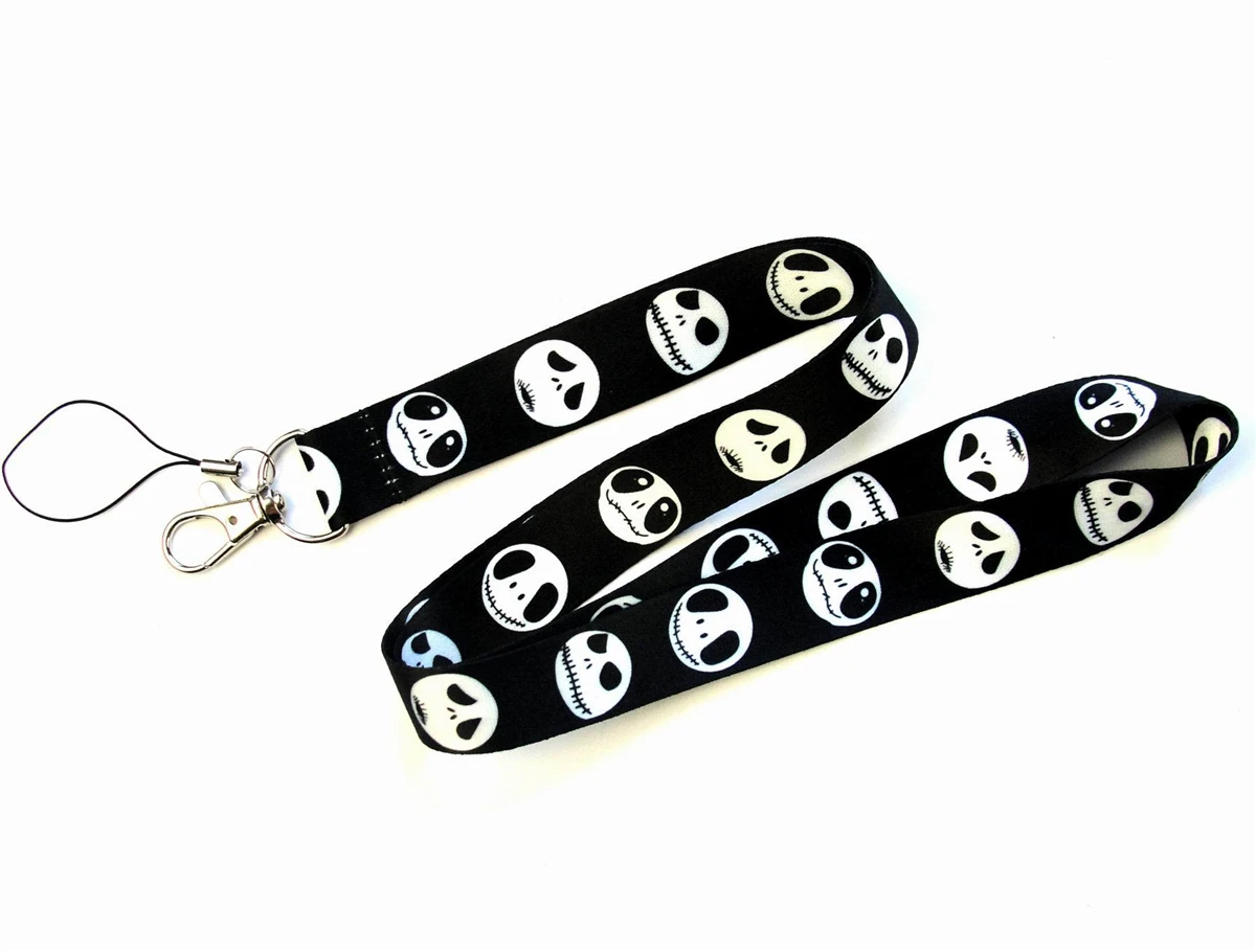 07(2Pcs) Унисекс Кошмар перед Рождеством Джек Скеллингтон головы ремешки нагрудные опознавательные Значки для идентификации владельцев мобильный шеи подарок косплей реквизит - Цвет: 07(2Pcs)