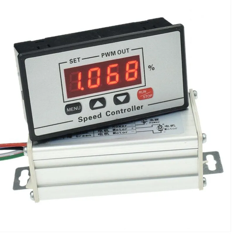 Digital Display Panel 30A Dc 6V~60V Pwm Motor Speed Controller Slow Start//S