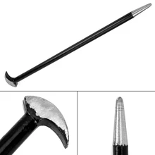 NICEYARD круглый стержень лом для ногтей Съемник стальной Rooled каблук бар фермерский двигатель мастерской 40 см длина Пру бар коронки