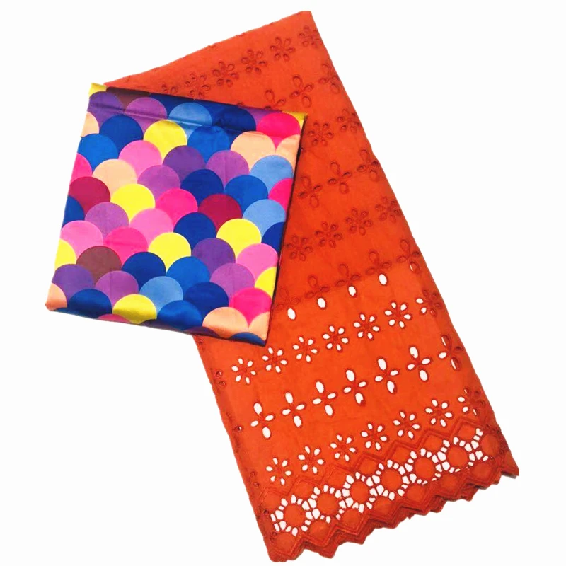 Новейшая Стильная Мягкая атласная шелковая ткань, Африканский Воск дизайн+ швейцарская вуаль кружева в швейцарской выдалбливают ткань нигерийская Анкара Горячая