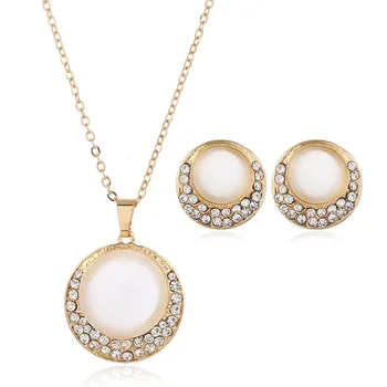 

New Upscale luxurious Women's Necklace and earrings jewelry set women girl wedding Party birthday festival gift