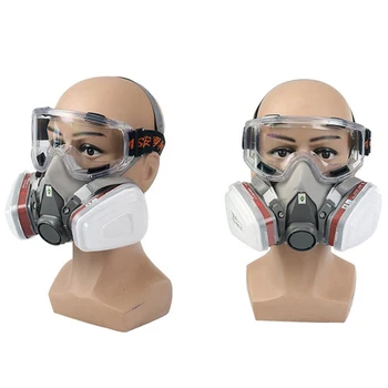 

New Self-priming Filter Gas Mask Full Face Protective Respirator Activated Carbon Mask anti-dust Paint Chemical Mask