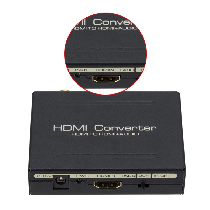 1080P HDMI o сплиттер к SPDIF R / L преобразователь сигнала для систем домашнего