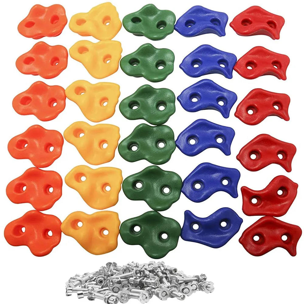 New Textured Climbing Holds Rock Wall Stones Holds Grip For Kid Indoor Outdoor 