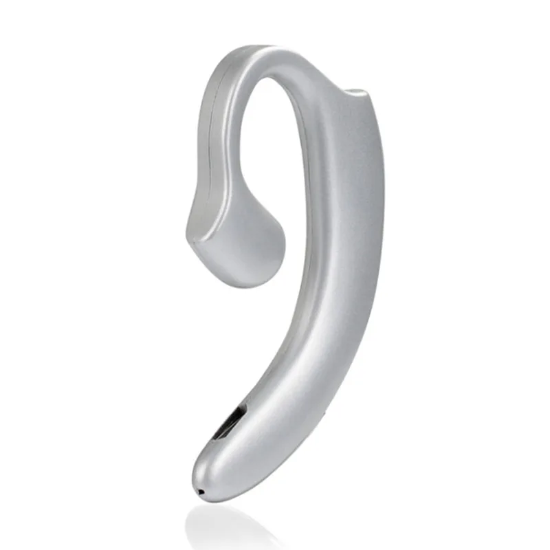 Silvery Висячая bluetooth-гарнитура с крючком C7 Висячие Наушники Беспроводная bluetooth-гарнитура мини-стереонаушники - Color Name: Silvery