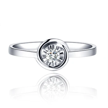 

18K Gold Diamond Ring Woman Married Marriage White Diamond Platinum Carat Genuine Custom