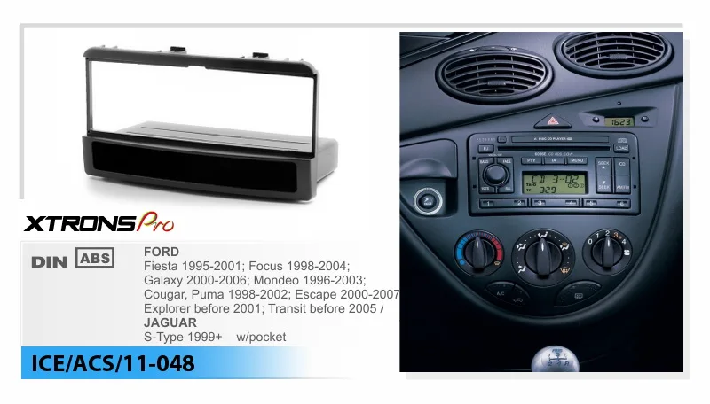 XTRONS 11-048 автомобильный аудио Dash комплект наборная доска для FORD Galaxy для Mondeo Cougar головное устройство установка фасции Лицевая панель 1 DIN