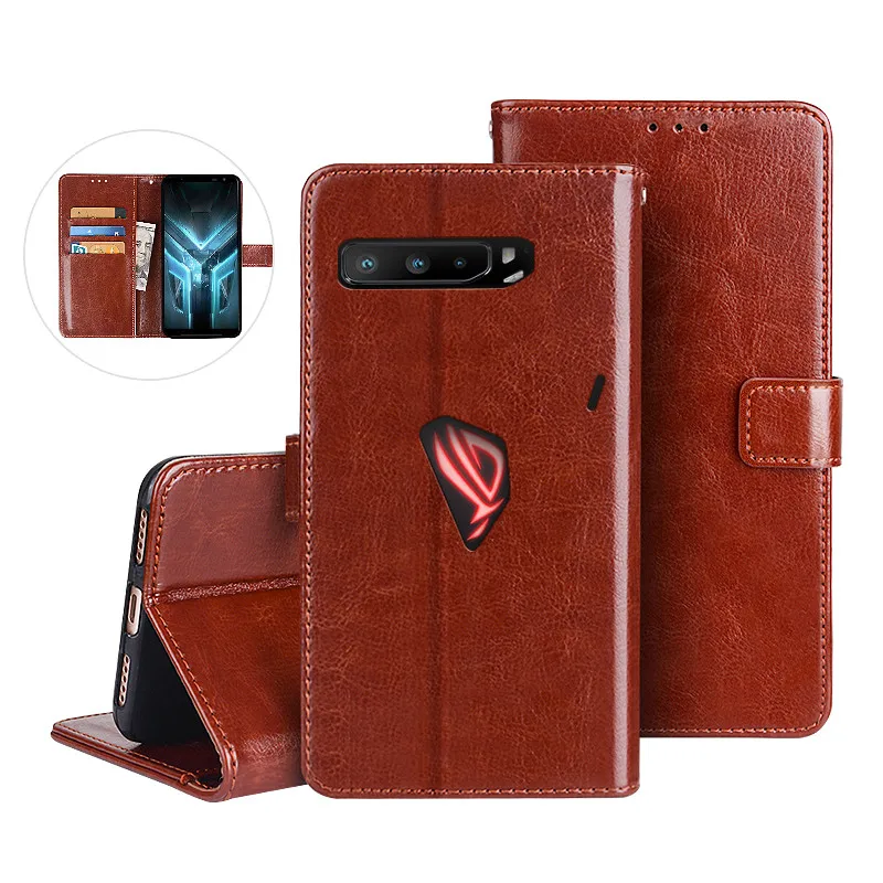 Для Asus ROG Phone 3 Strix 6 59 дюймов кожаный чехол для Coque ASUS_I003DD Премиум Магнитный Флип