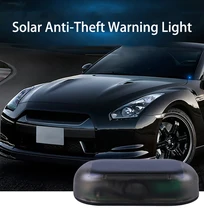 

Car Alarm LED Lights Security System Warning Light Flash Caution Fake Solar Power Simulation Anti-Theft Lamp Luz Car Accessories