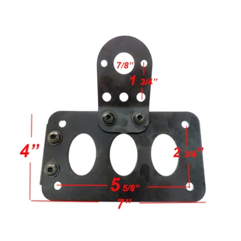 

Motorcycle License Plate Holder Black For Harley Bobber Chopper Parts Durable