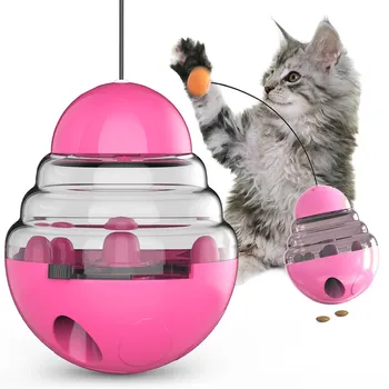 

Pet Dog Cat Food Feeding Treat Ball Bowl Toy Funny Shaking Leakage Food Container Puppy Cat Feed Tumbler Toy Pet Supplies