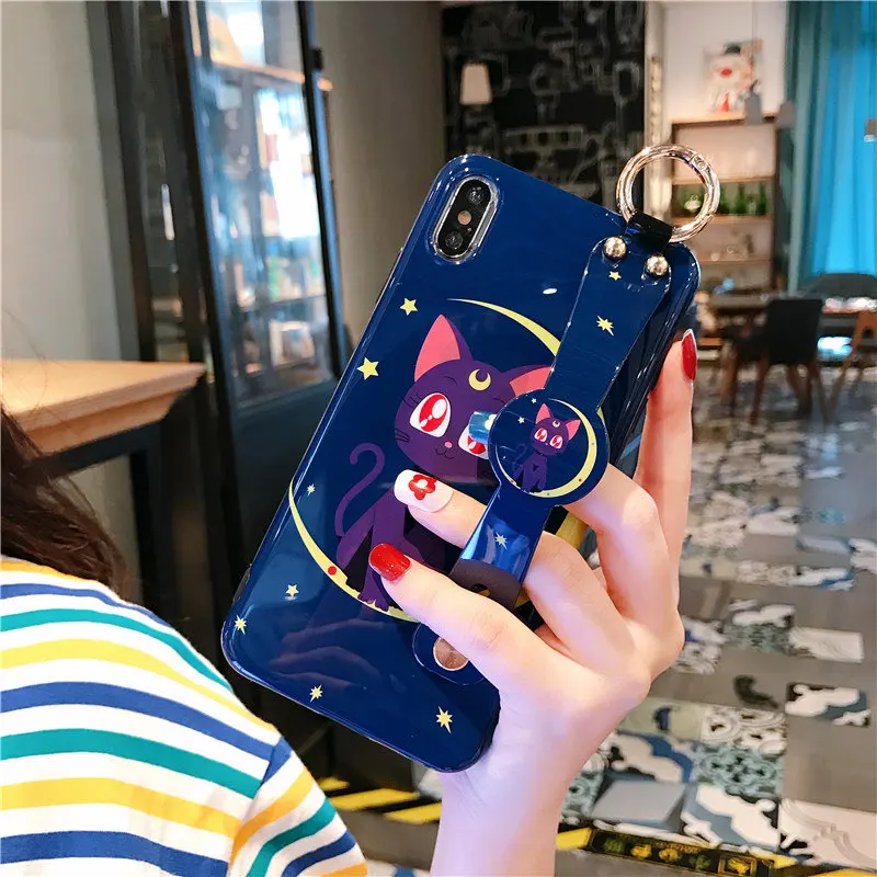 as picture Nova5 мультфильм Сейлор Мун ремешок мягкий чехол для телефона huawei P30 P30pro P20 pro mate20 pro Nova 3/4 V20 милый чехол - Цвет: as picture