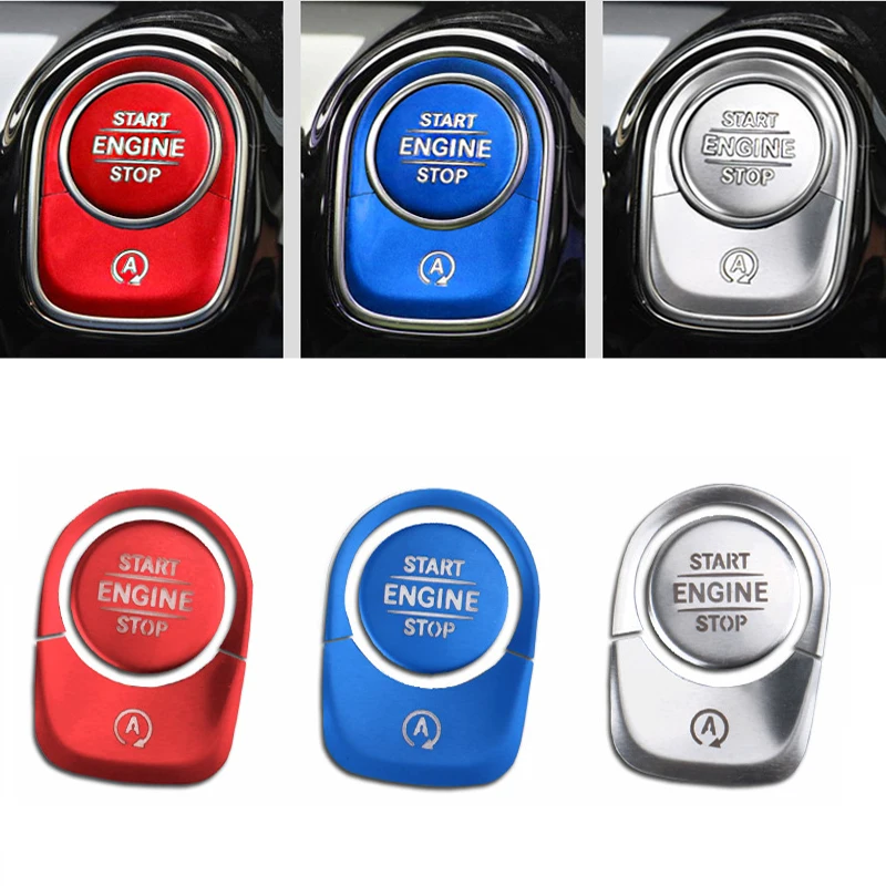 For Mercedes Benz A Class W177 CLA Class C118 B Class W247 2019 2020 Engine Start Stop Switch Push Button Ring Trim Cover