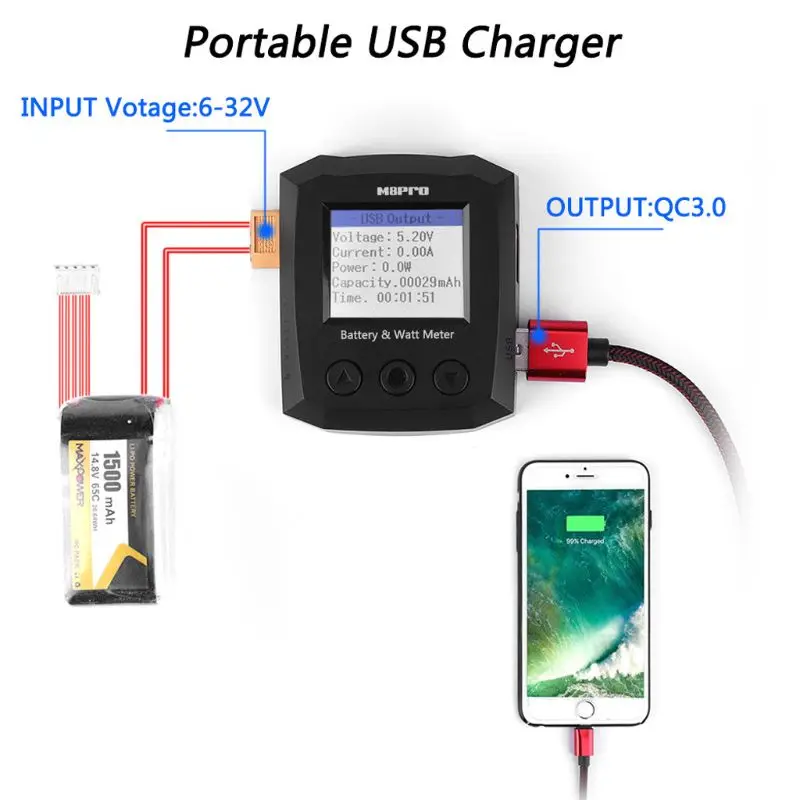 M8Pro 1-8S LiPo батарея Ватт метр проверки мощность тестер напряжения с ЖК-дисплеем A5YA
