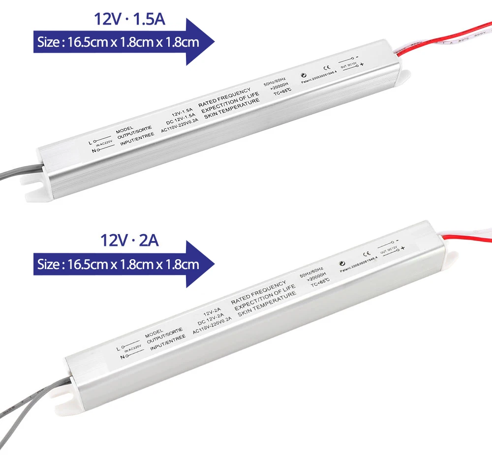 DC12V 1.5A 2A 3A 4A 5A светодиодный драйвер AC110V~ 220V Ультра тонкий светодиодный источник питания Светильник ing трансформатор для тонкий рекламный светильник