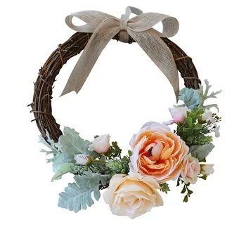 

Nordic style wedding ceremony door garland handmade wedding room decoration simulation rose wall decoration christmas decoration
