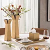European Brass Tissue Box Modern Living Room Desktop Paper Box Western Restaurant Desktop Napkin Organizer Home Decoration 3