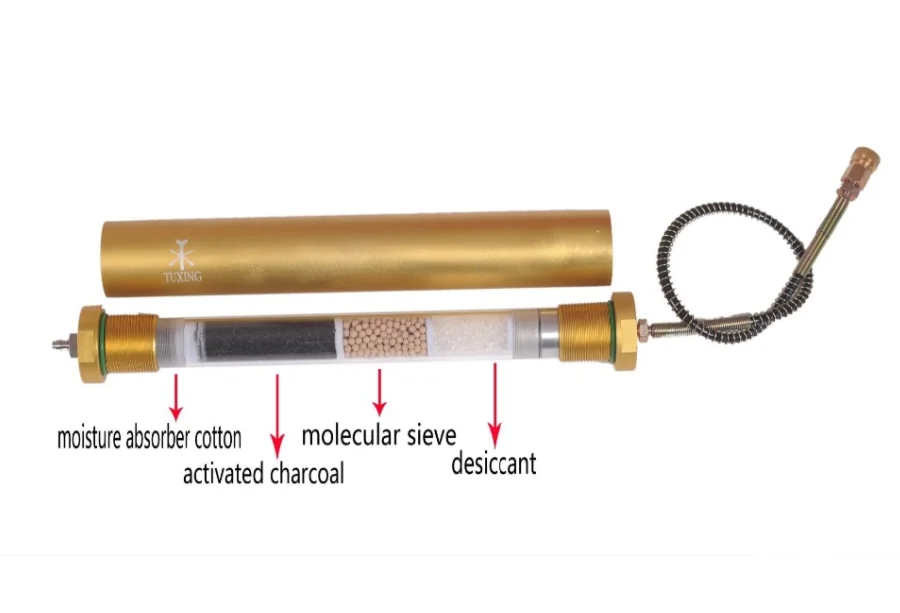 Быстрая высокое количество PCP воздушный компрессор 4500 psi фильтр для воды и масла Дайвинг seperator 300 бар 30 мпа L350mm* OD49mm* ID36mm