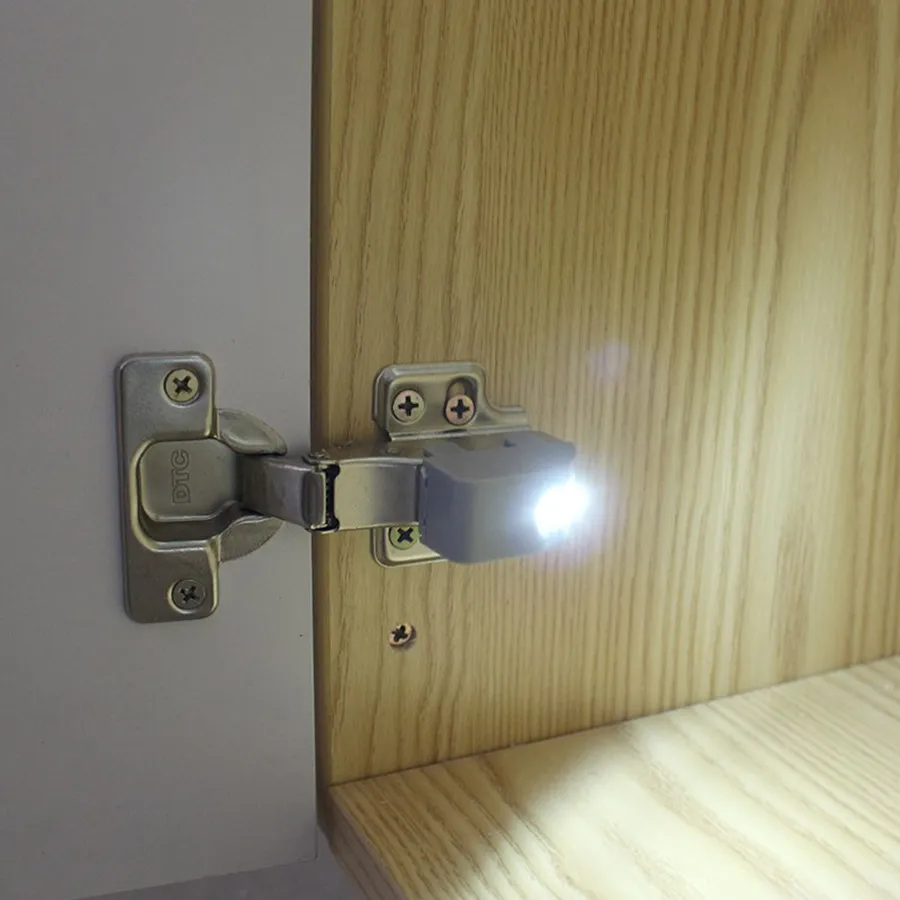 Thrisdar 10 шт. светодиодная подсветка под шкаф Универсальный шкаф внутренняя петля Ночной светильник лампа для шкафа Шкаф Кухня