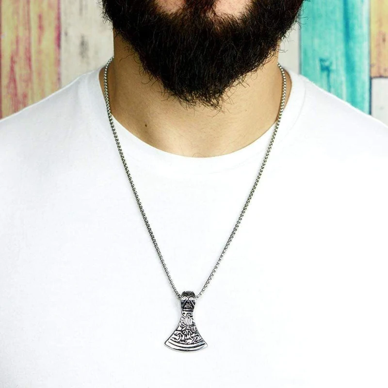 Para Hombre Grueso De Acero De Plata Grandes Thor/'s Martillo Nórdico Collar Colgante 20/" 30/"