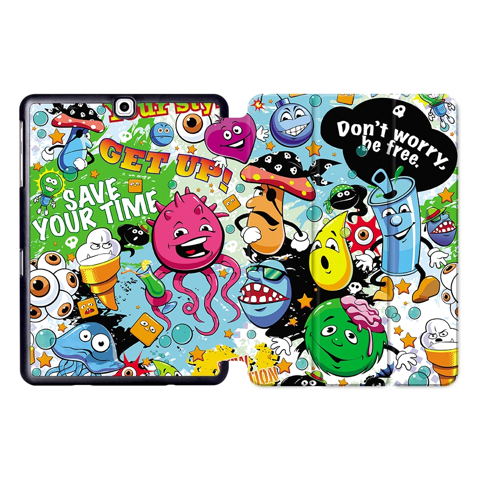 SS16 MTT чехол с граффити для samsung Galaxy Tab A 9,7 дюймов SM-T550 SM-T555 из искусственной кожи флип смарт-чехол для планшета funda SM-P550 SM-P555 - Цвет: SS16