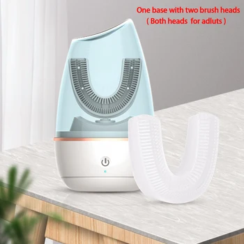 

360 Degree Sonic Electric Toothbrush Automatic Silicone UV Disinfection Ultrasonic Electronic Tooth Brush USB 3 Mode Blue Light