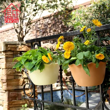 

durablesLight HG-3045 larges Durable Wall Hanging Flower Pots Half round wave edge style Planters Flowerpot Bonsai