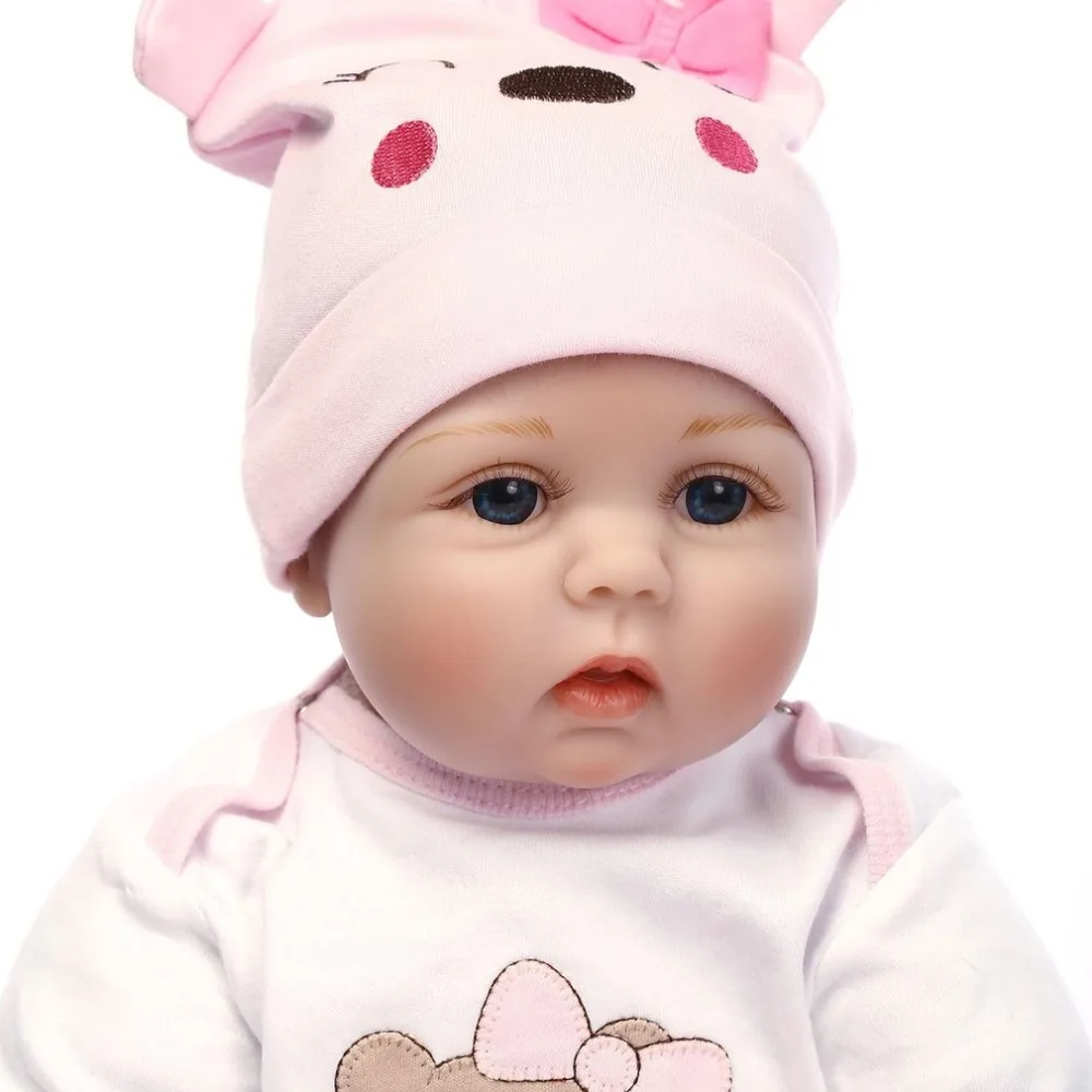 55 см Силиконовые Reborn Baby Doll игрушки Реалистичные мягкие Reborn Baby Doll ручной работы Bebes Reborn куклы дети подарок на день рождения