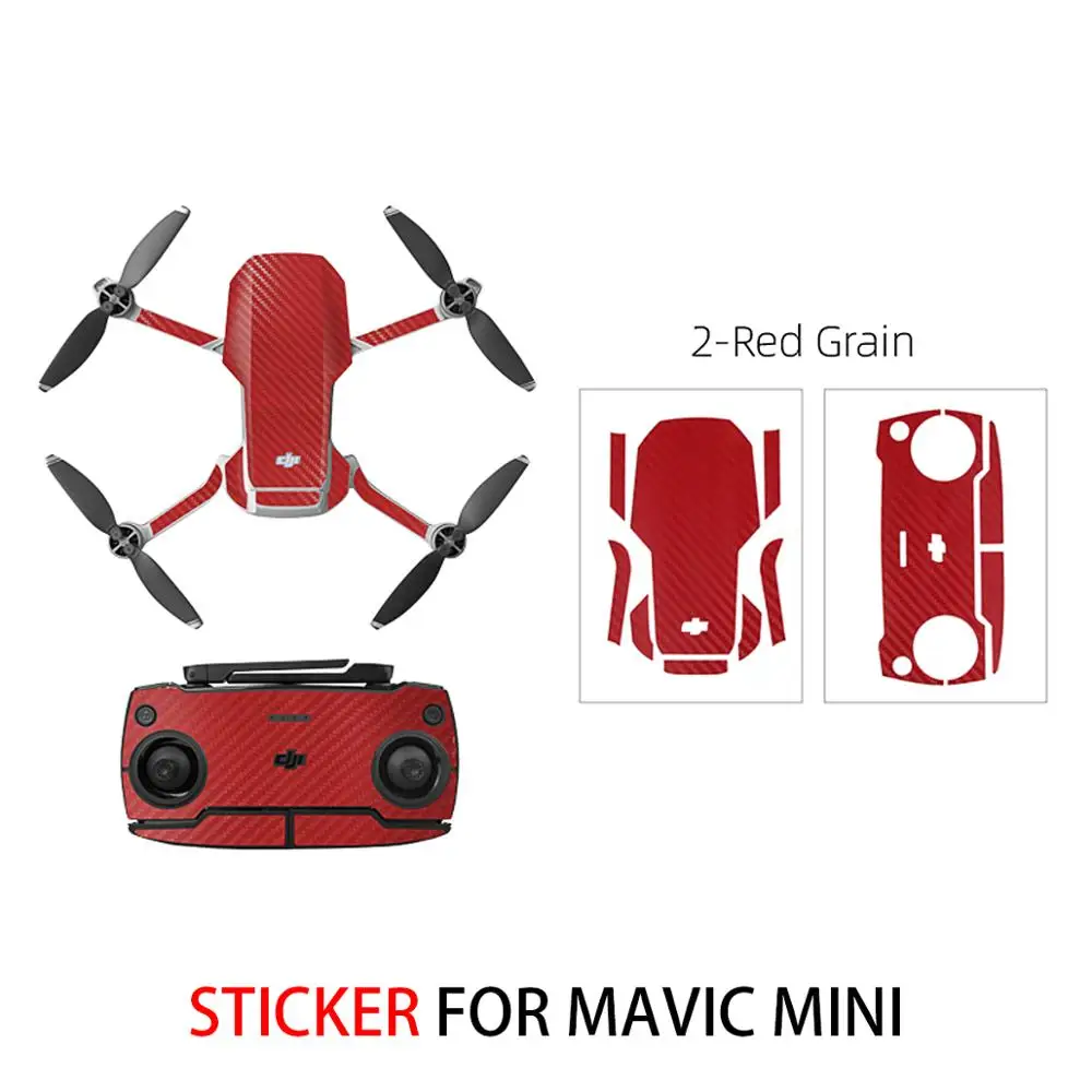 DJI Mavic Mini DIY Набор для творчества для DJI Mavic мини-Наклейка Набор ручная нарисованная кожа для Mavic Mini Drone аксессуары - Цвет: Red Grain