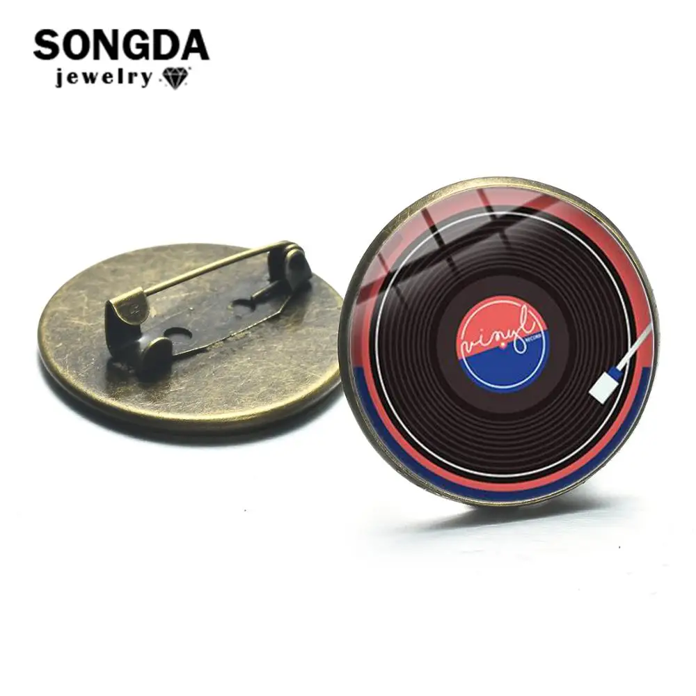 SONGDA 2019 Новинка креативная Виниловая пластинка LP DJ брошь крутая 3D печатная