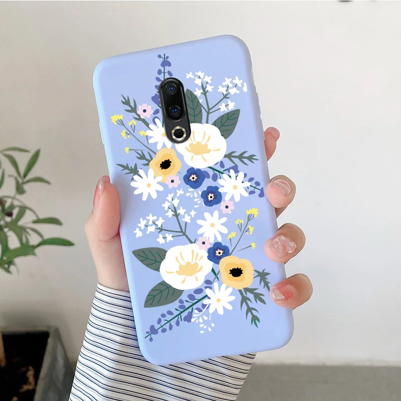 For Meizu 16 16t 16s 16x 16xs Plus Case Cartoon Flower Butterfly Pattern Shell Painted Silicone Protection Phone Cover cases for meizu Cases For Meizu