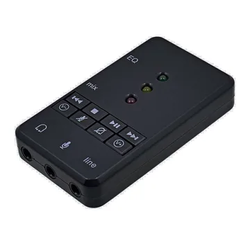 

Professional Portable Audio Independent Sound Card Recording Mini External USB Port Virtual 7.1 Converter Stereo Lightweight