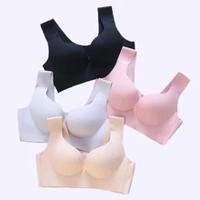 Женский бюстгальтер без швов, нижнее белье пуш-ап большого размера разных цветов, бюстгальтер для сна размера XL