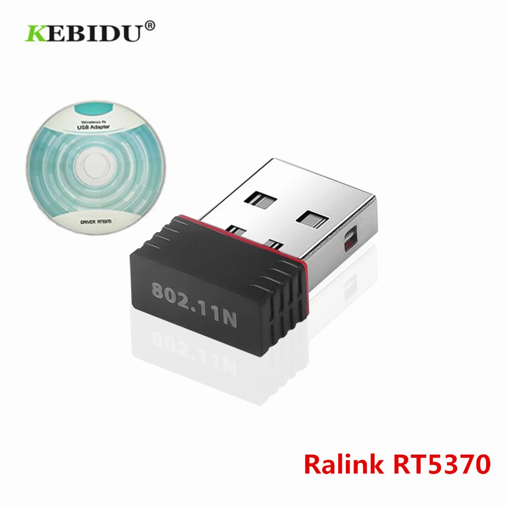 KEBIDU Ralink RT5370 150Mbps USB 2.0 WiFi Adapter Wireless Network Networking Card 802.11 b/g/n 2.4GHz LAN High Quality | Компьютеры и