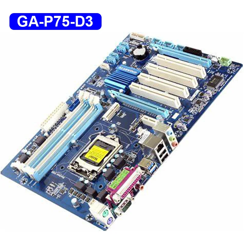 Gigabyte GA-P75-D3 оригинальная материнская плата LGA 1155 DDR3 USB2.0 USB3.0 SATA3 P75 D3 32GB Intel B75 22nm настольных плата ремонт