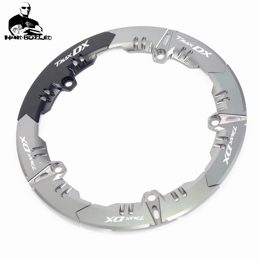 tmax DX LOGO Motorbike accessories For Yamaha T-max 530 tmax530 DX 2017-2018 motorcycle Transmission Belt Pulley guard Cover (6)_Jc